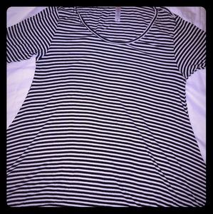 M Black & White Striped Lularoe Perfect